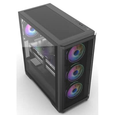 Vida Aquilon Black ARGB Gaming Case - DTec Computers