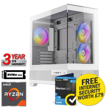 Glacier Gaming PC Ryzen 5 16GB 1TB 5060 TI