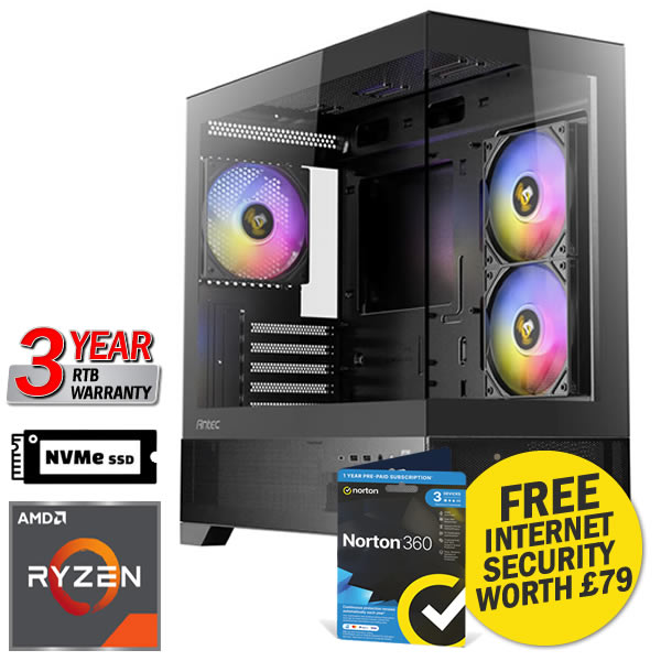 Shadow Gaming PC Ryzen 5 16GB 1TB 5060