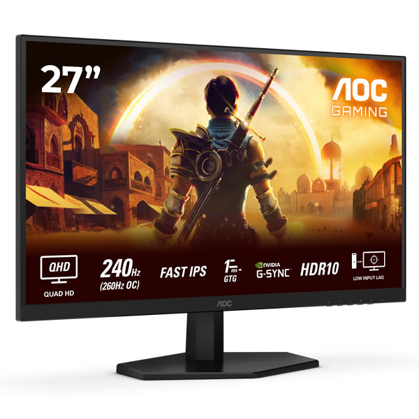 AOC 27" 240Hz G Monitor IPS QHD