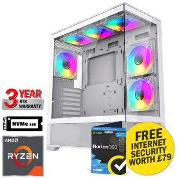 Glacier Gaming PC Ryzen 5 16GB 1TB RTX 5060