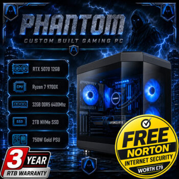 Phantom Gaming PC Ryzen 7 32GB 2TB RTX5070 12GB