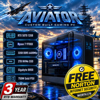 Aviator Gaming PC Ryzen 7 32GB 2TB 5070
